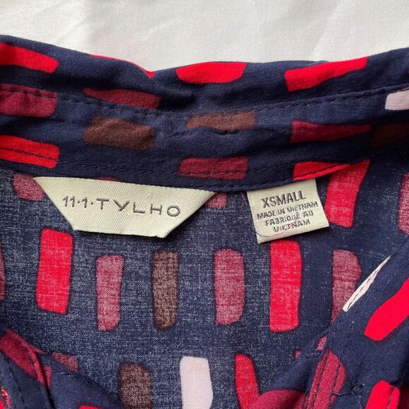 11-1-Tylho Anthropologie Blue Dash Sleeveless Maxi Dress Size XS Women’s - Picture 5 of 12